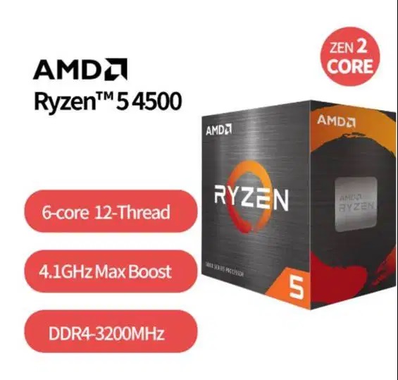 پردازنده مرکزی ای ام دی مدل AMD Ryzen 5 4500 BOX